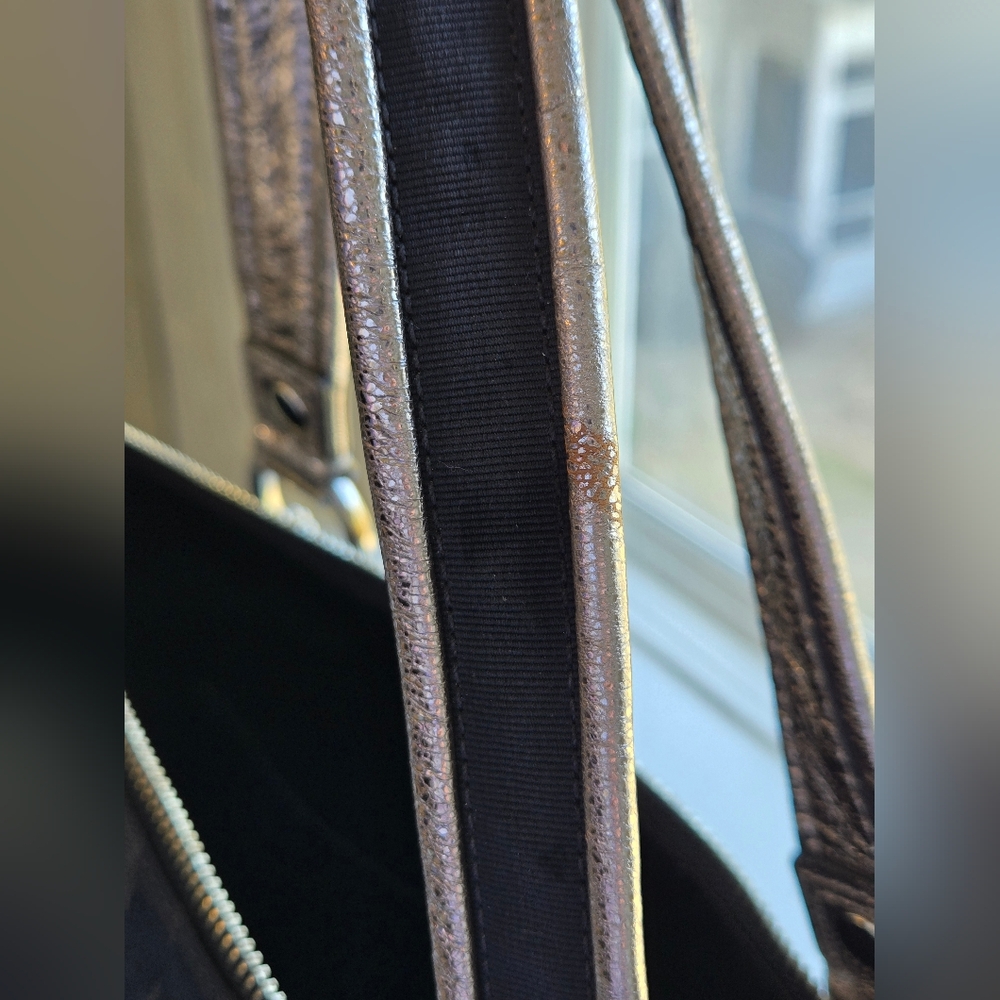 COACH 2010 Poppy Op Art Glam Black & Silver Tote Bag - Picture 16 of 16